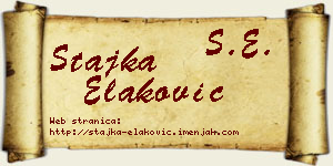 Stajka Elaković vizit kartica